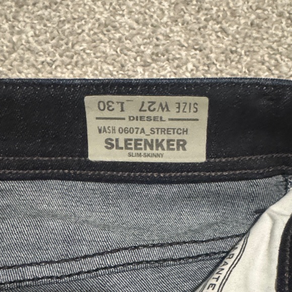 Diesel Slim Skinny Dark Wash Jeans - Picture 4 of 6